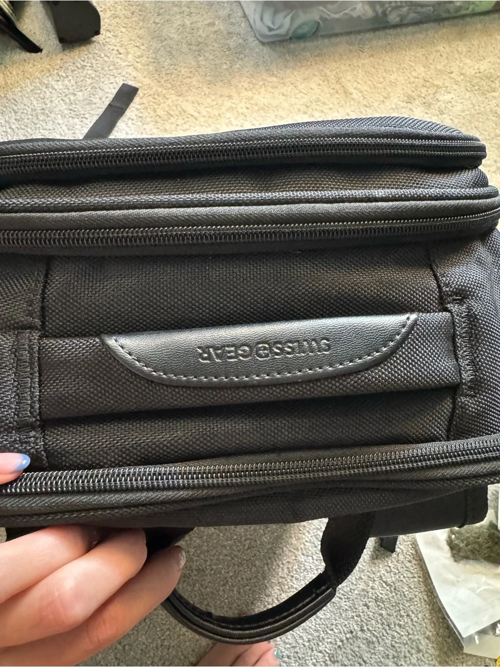 SwissGear Black Travel Laptop Backpack with Front Organizer Pockets